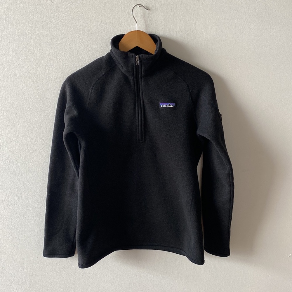 Patagonia Better Sweater Quarter 1/4 Zip Black Small- excellent condition